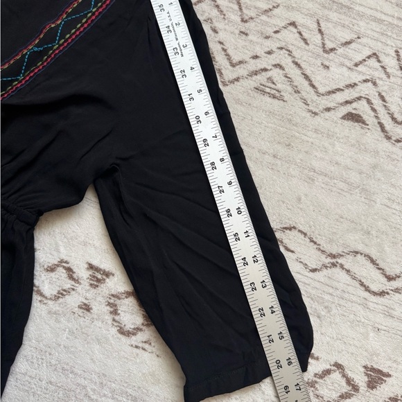 Black Boho Embroidery Tunic Top - Picture 11 of 12